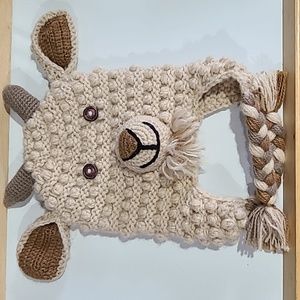 Kids Goat Winter Hat with Fleece Lining